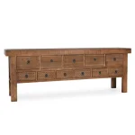 Lahey Solid Wood 11dwr Rectangle Console Table – Mission Brown Console Tables Brown 17