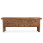 Lahey Solid Wood 11dwr Rectangle Console Table – Mission Brown Console Tables Brown 19