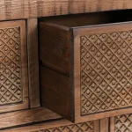 Lahey Solid Wood 11dwr Rectangle Console Table – Mission Brown Console Tables Brown 23