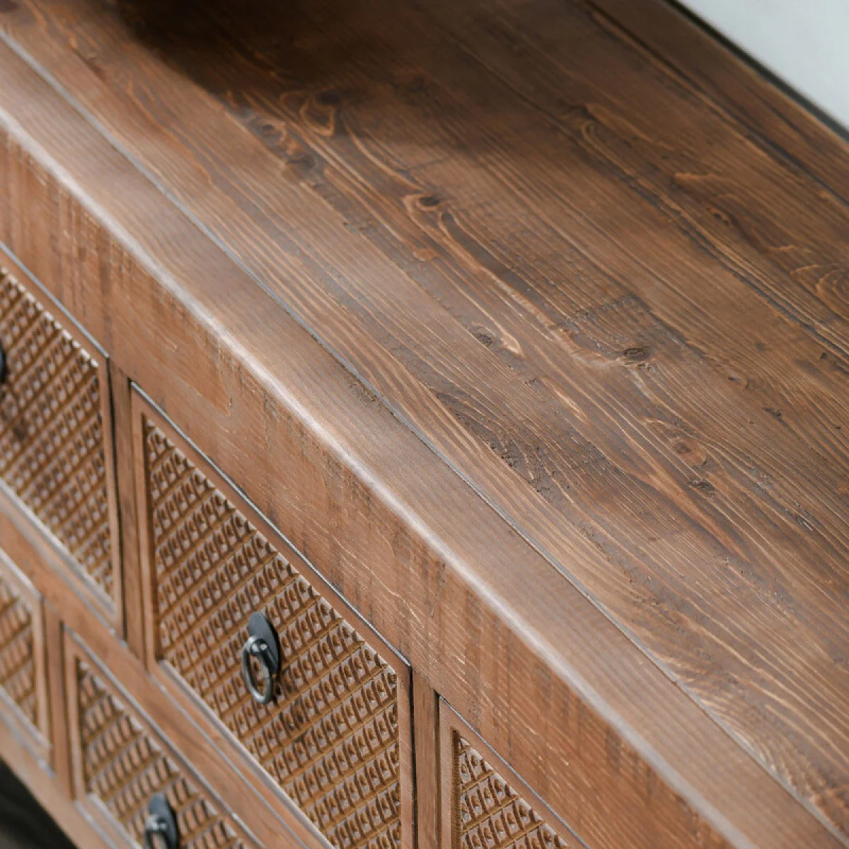 Lahey Solid Wood 11dwr Rectangle Console Table – Mission Brown Console Tables Brown 13