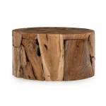 Rhea Solid Wood Round Coffee Table - Image 3