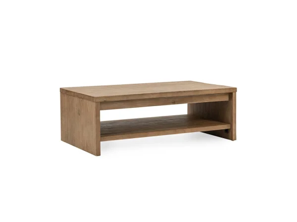 Nalani Solid Wood Rectangle Coffee Table Cocktail & Coffee Tables Brown