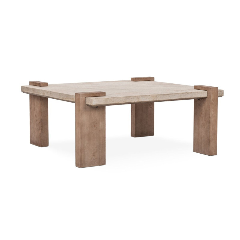 Ruare Travertine Square Coffee Table