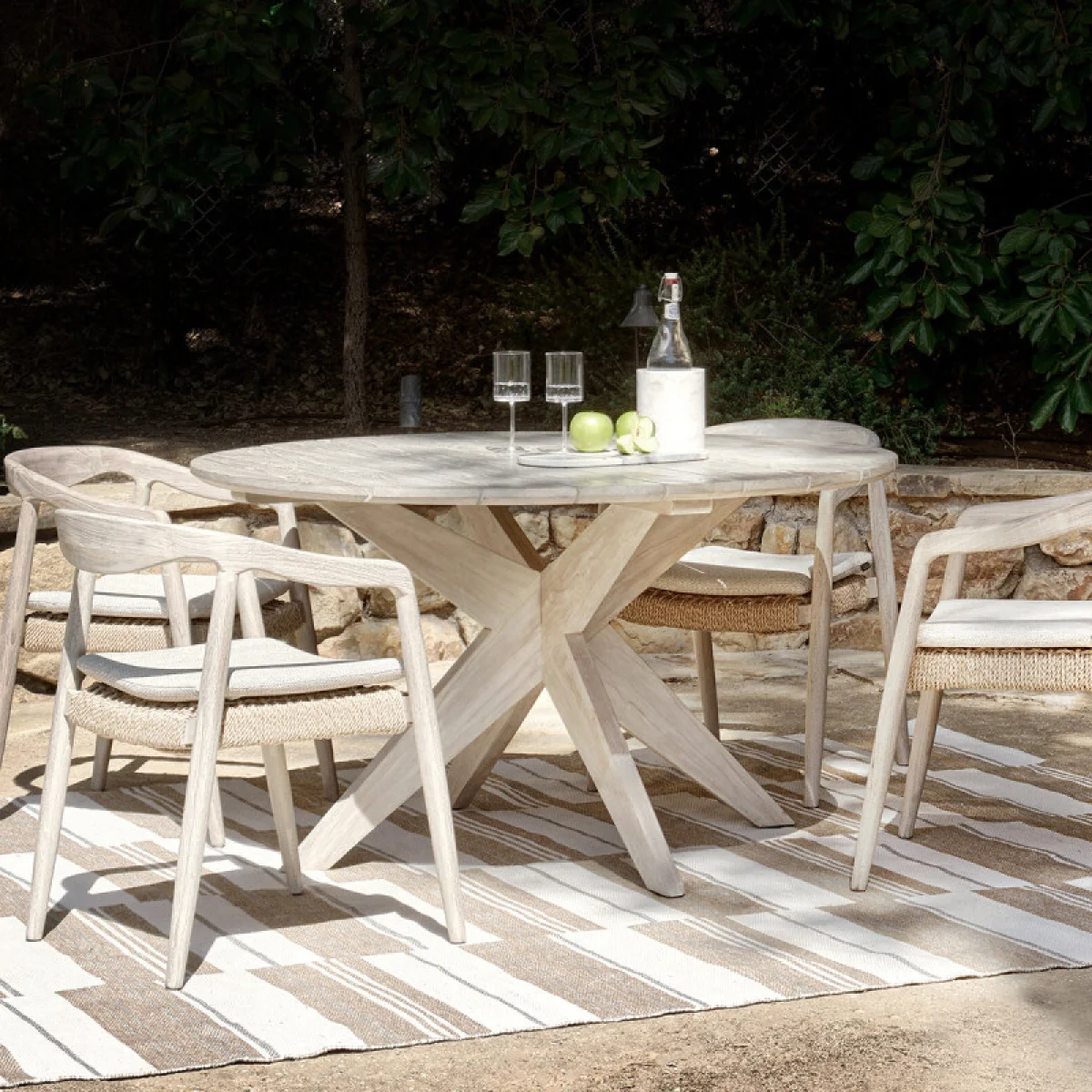 Alameda Outdoor Round Dining Table Outdoor Dining Tables Classic Home 8