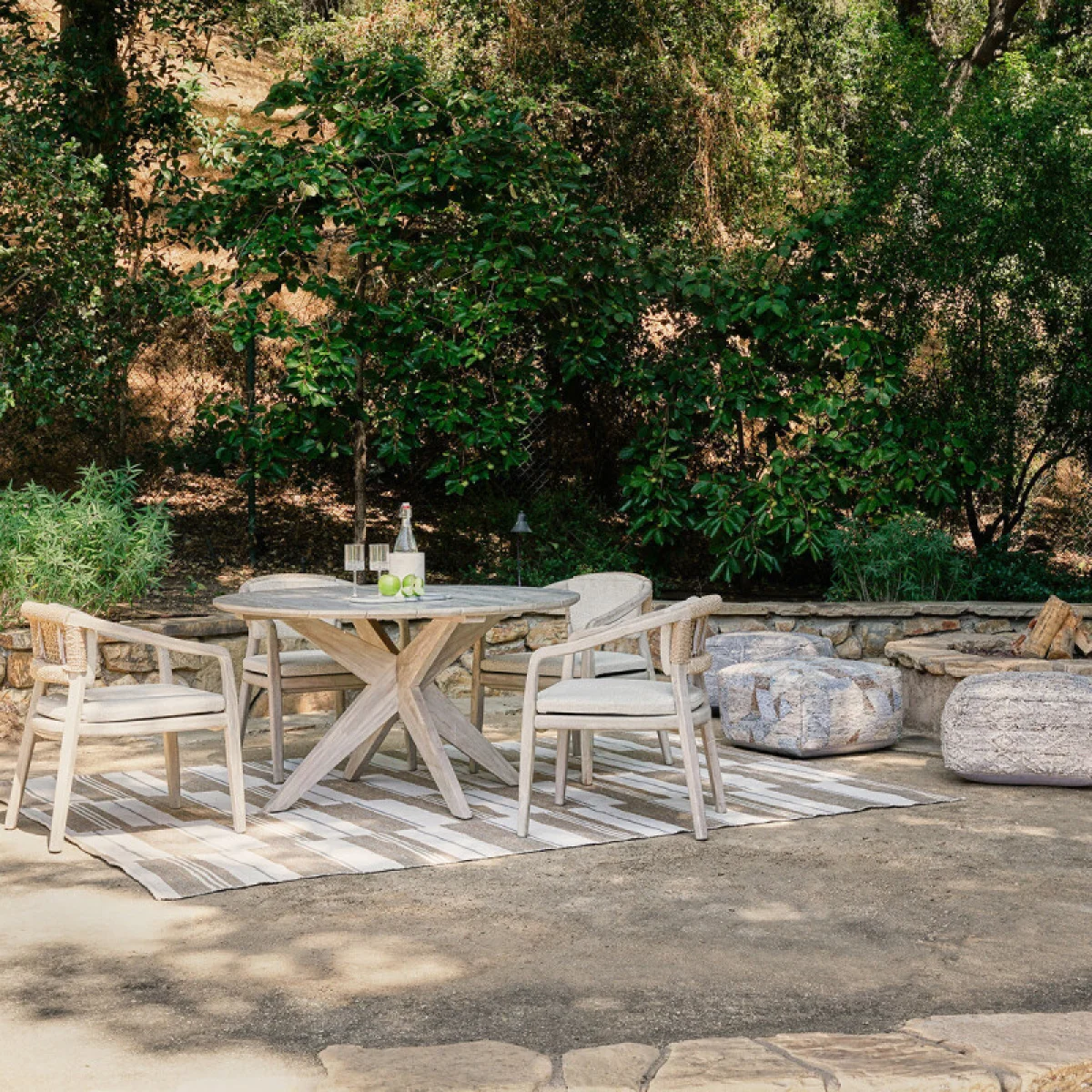 Alameda Outdoor Round Dining Table Outdoor Dining Tables Classic Home 11