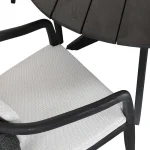 Alameda 53″ Outdoor Round Dining Table Outdoor Dining Tables black 15