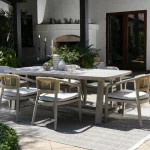 Agnes Outdoor Rectangle Dining Table Outdoor Dining Tables Classic Home 26