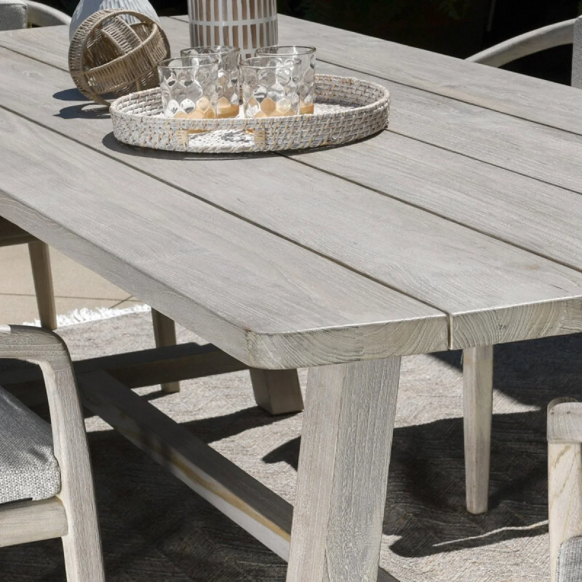 Agnes Outdoor Rectangle Dining Table Outdoor Dining Tables Classic Home 15