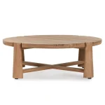 Aston Outdoor Round Coffee Table Outdoor Tables Brown 14