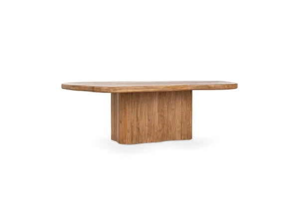 Alvaro Solid Wood Rectangle Dining Table Dining Tables Brown