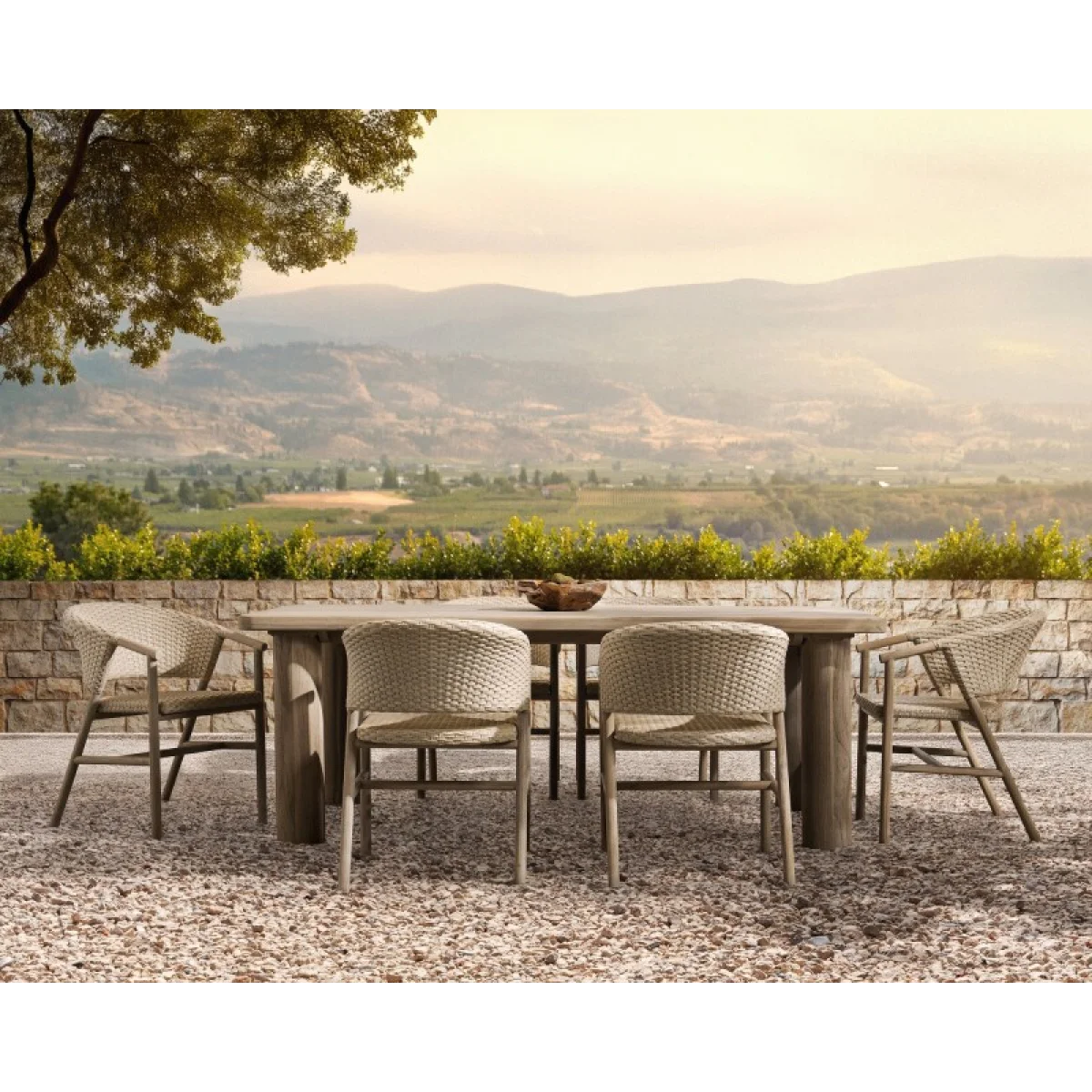 Byron Outdoor Rectangle Dining Table Outdoor Dining Tables Aged Cream 10