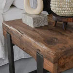 Duarte Solid Wood Rectangle End Table End tables Brown 15