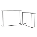 Jonah Aluminum Rectangle Console Tables Set Of 2 Console Tables black 13