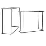 Jonah Aluminum Rectangle Console Tables Set Of 2 Console Tables black 16