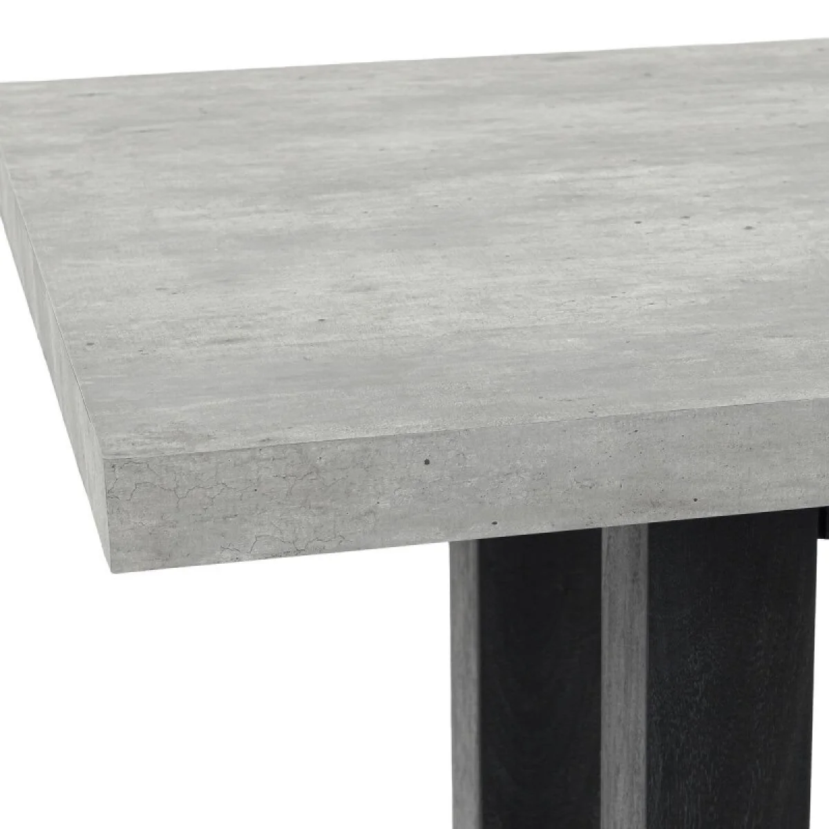 Ojai Concrete/solid Wood Rectangle Counter Table Bar Furniture Antique Gray/Black 7