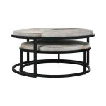Hayword Hide Nesting Coffee Tables Set Of 2 Table Sets black 14