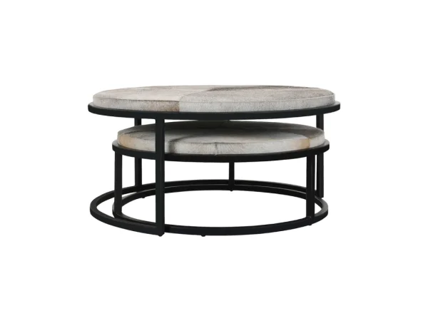 Hayword Hide Nesting Coffee Tables Set Of 2 Table Sets black