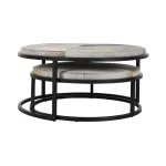 Hayword Hide Nesting Coffee Tables Set Of 2 Table Sets black 16