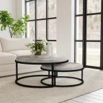Hayword Hide Nesting Coffee Tables Set Of 2 Table Sets black 23