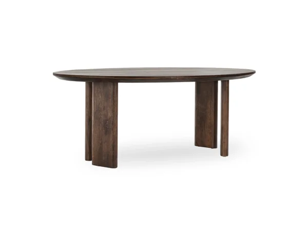 Norwood Solid Wood Oval Dining Table Dining Tables Bark Brown