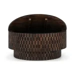 Norwood Solid Wood Round Coffee Table Cocktail & Coffee Tables Bark Brown 19