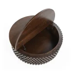 Norwood Solid Wood Round Coffee Table Cocktail & Coffee Tables Bark Brown 20