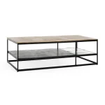 Remmy Cast Aluminum Rectangle Coffee Table Cocktail & Coffee Tables black 13