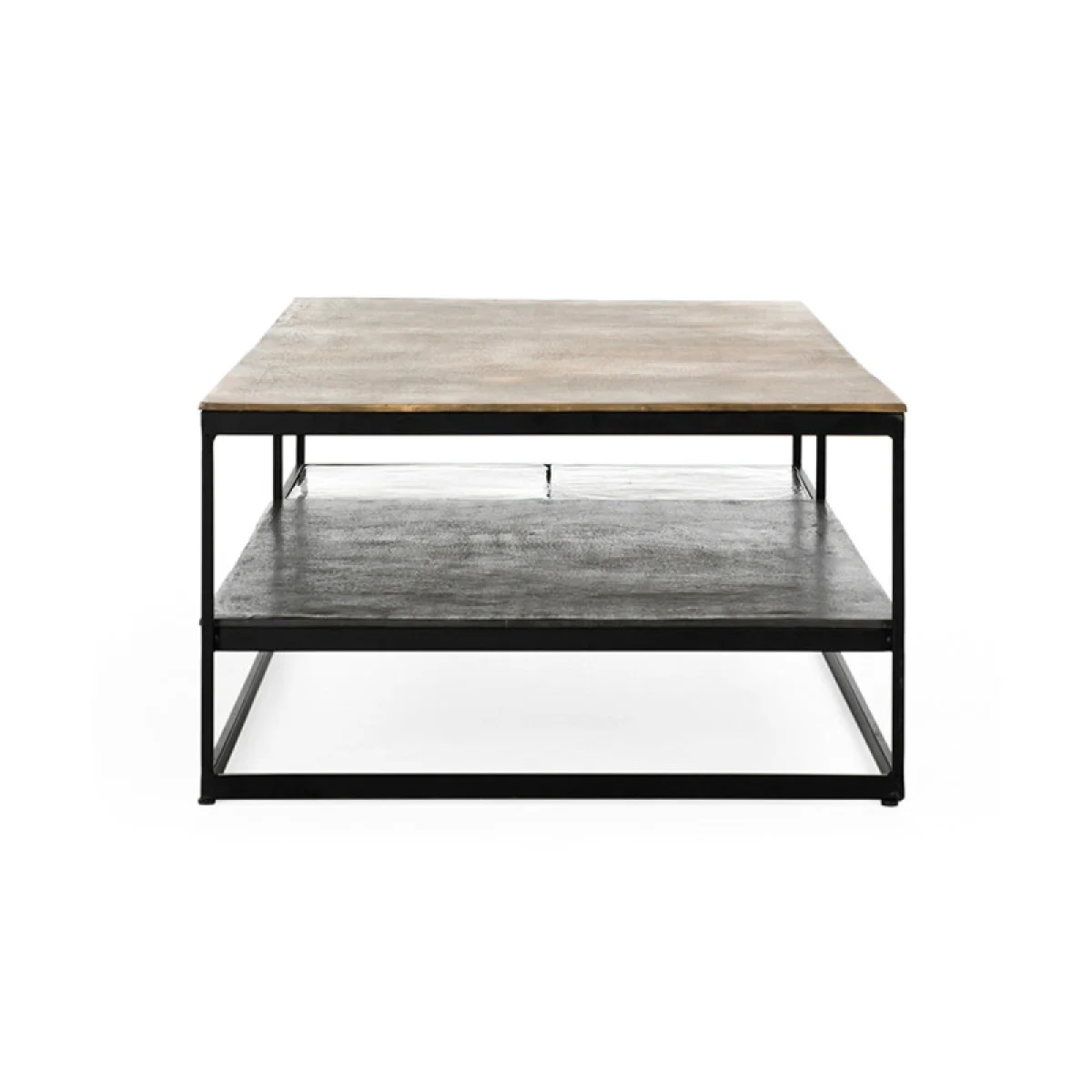 Remmy Cast Aluminum Rectangle Coffee Table Cocktail & Coffee Tables black 7