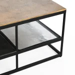 Remmy Cast Aluminum Rectangle Coffee Table Cocktail & Coffee Tables black 17