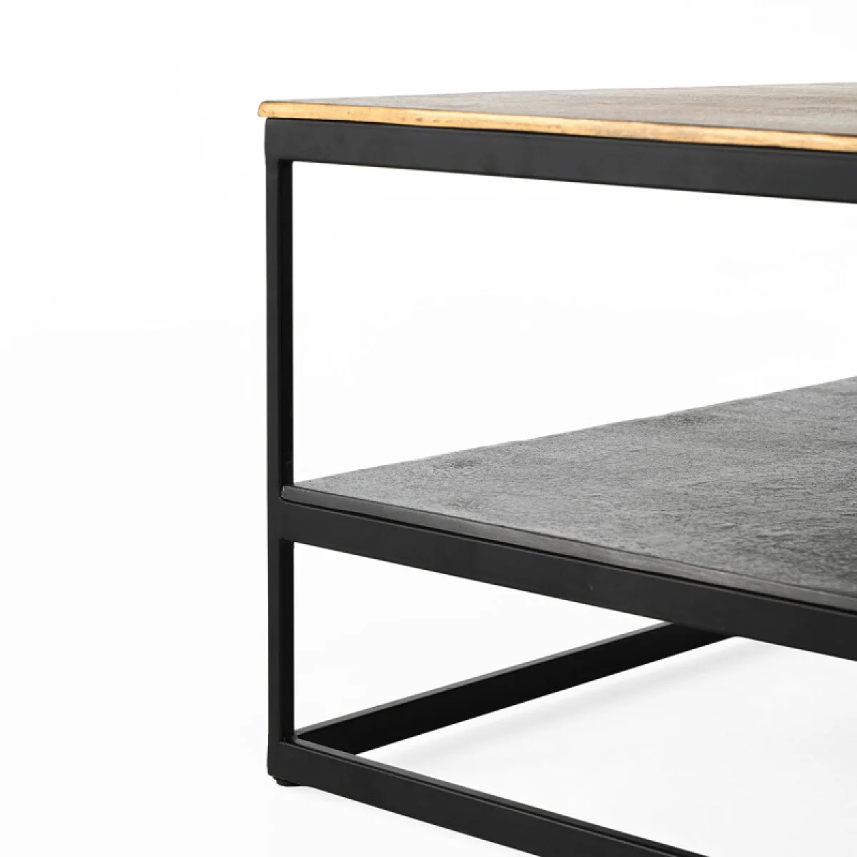 Remmy Cast Aluminum Rectangle Coffee Table Cocktail & Coffee Tables black 9
