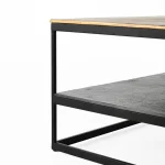 Remmy Cast Aluminum Rectangle Coffee Table Cocktail & Coffee Tables black 18