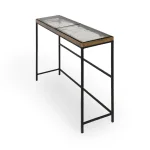 Harrison Glass/aluminum Rectangle Console Tables Set Of 2 Console Tables black 22