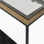 Harrison Glass/aluminum Rectangle Console Tables Set Of 2 Console Tables black 25