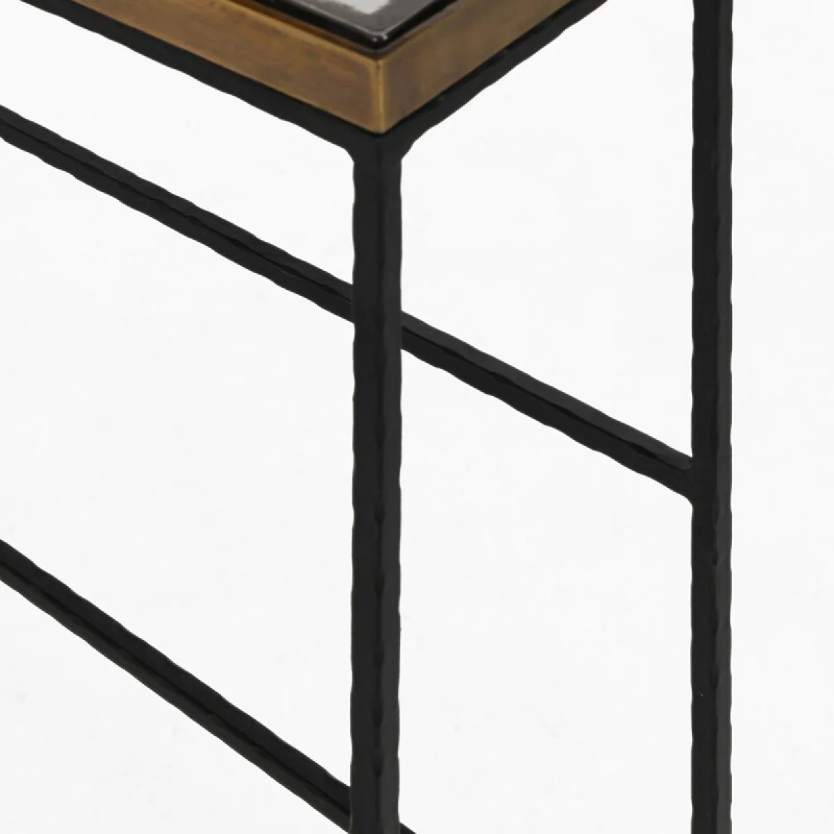 Harrison Glass/aluminum Rectangle Console Tables Set Of 2 Console Tables black 16