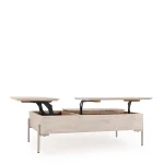 Rocklin Solid Wood Double Round Lift Top Coffee Table Cocktail & Coffee Tables Classic Home 17