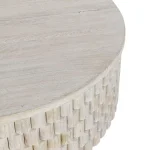 Norwood Solid Wood Round Coffee Table – Coastal White Cocktail & Coffee Tables Classic Home 18