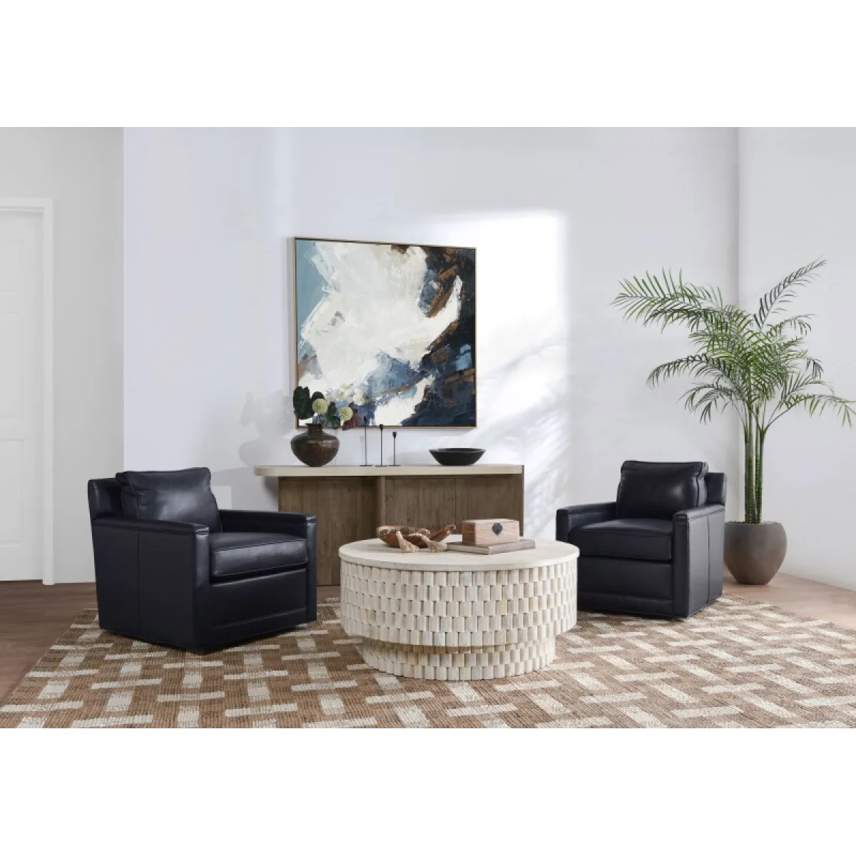 Norwood Solid Wood Round Coffee Table – Coastal White Cocktail & Coffee Tables Classic Home 12