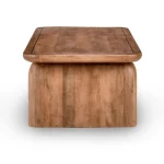 Chloe Solid Wood Rectangle Coffee Table Cocktail & Coffee Tables Brown 15