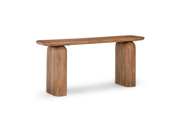 Chloe Solid Wood Rectangle Console Table Console Tables Brown