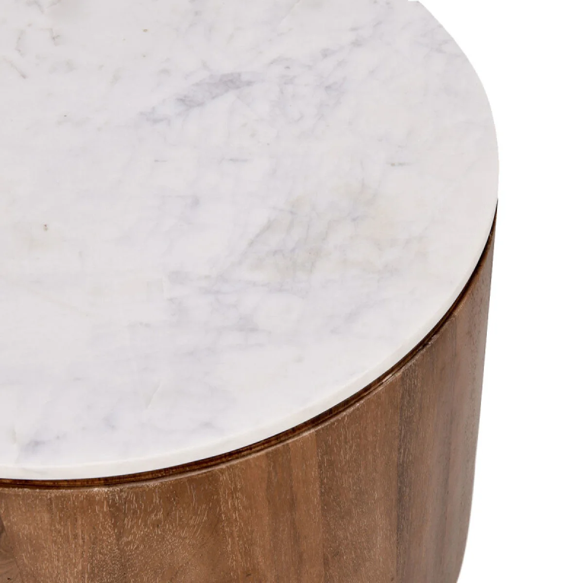 Josie Solid Wood Round End Table End tables Brown 6