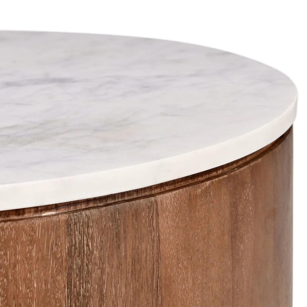 Josie Solid Wood Round End Table End tables Brown 7