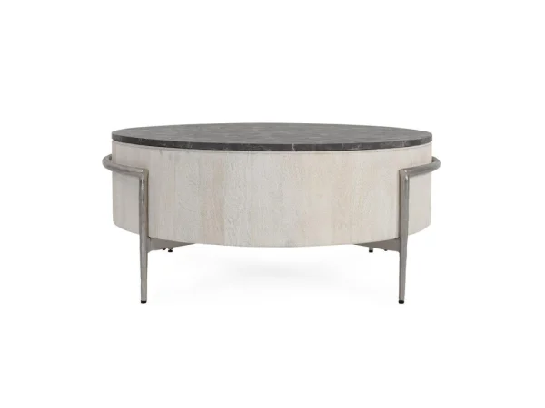 Norwood Solid Wood Round End Table – Coastal White End tables Classic Home 17