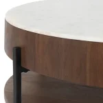 Lorna Marble/solid Wood Round Coffee Table - Image 5