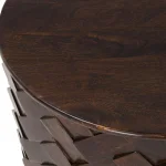 Shira Solid Wood Round Storage Coffee Table Cocktail & Coffee Tables Brown 18