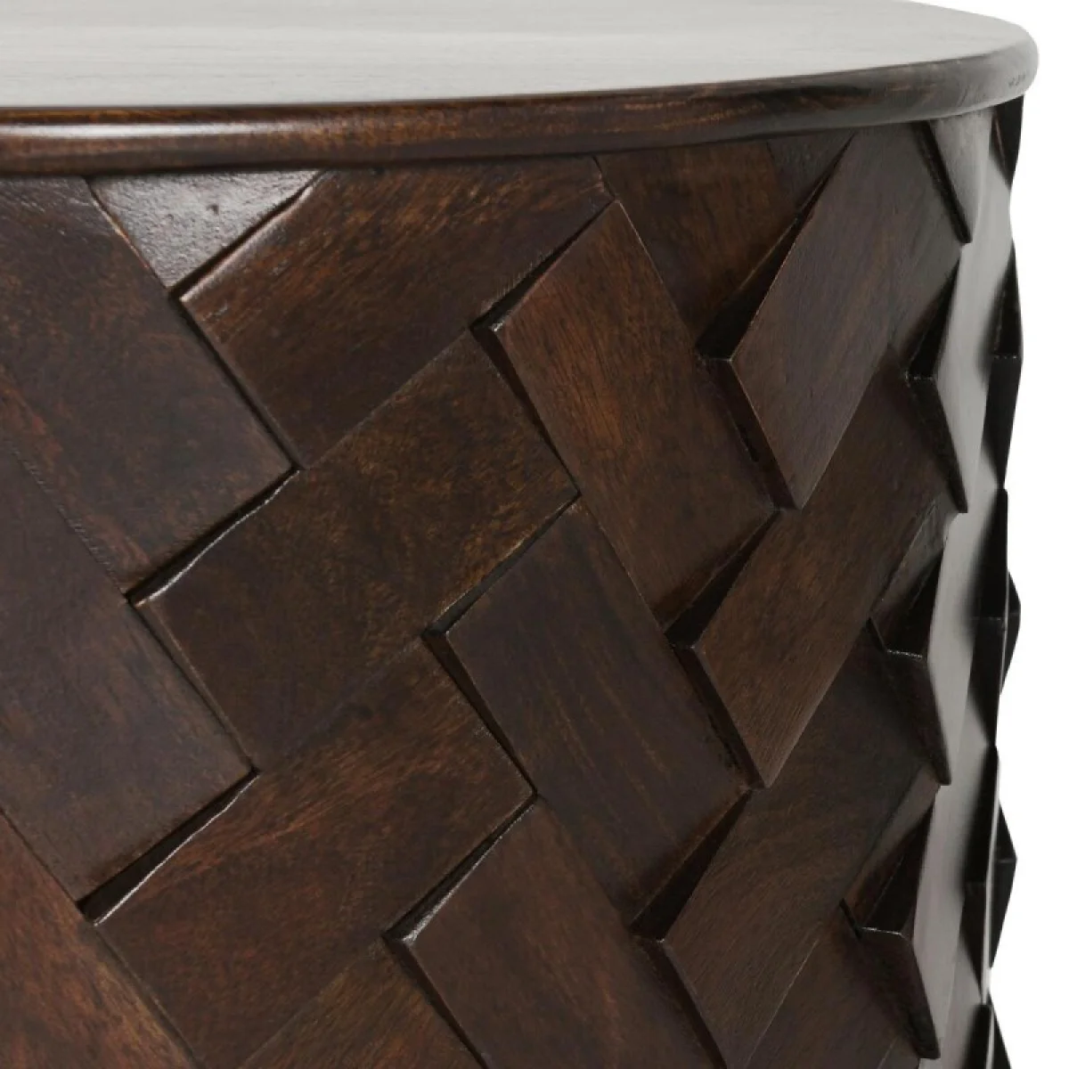 Shira Solid Wood Round Storage Coffee Table Cocktail & Coffee Tables Brown 8
