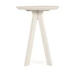 Rodrigo Solid Wood Round Bar Table - White Wash