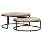 Hayword Hide Nesting Coffee Tables Set Of 2 – Blonde Table Sets Blonde 12