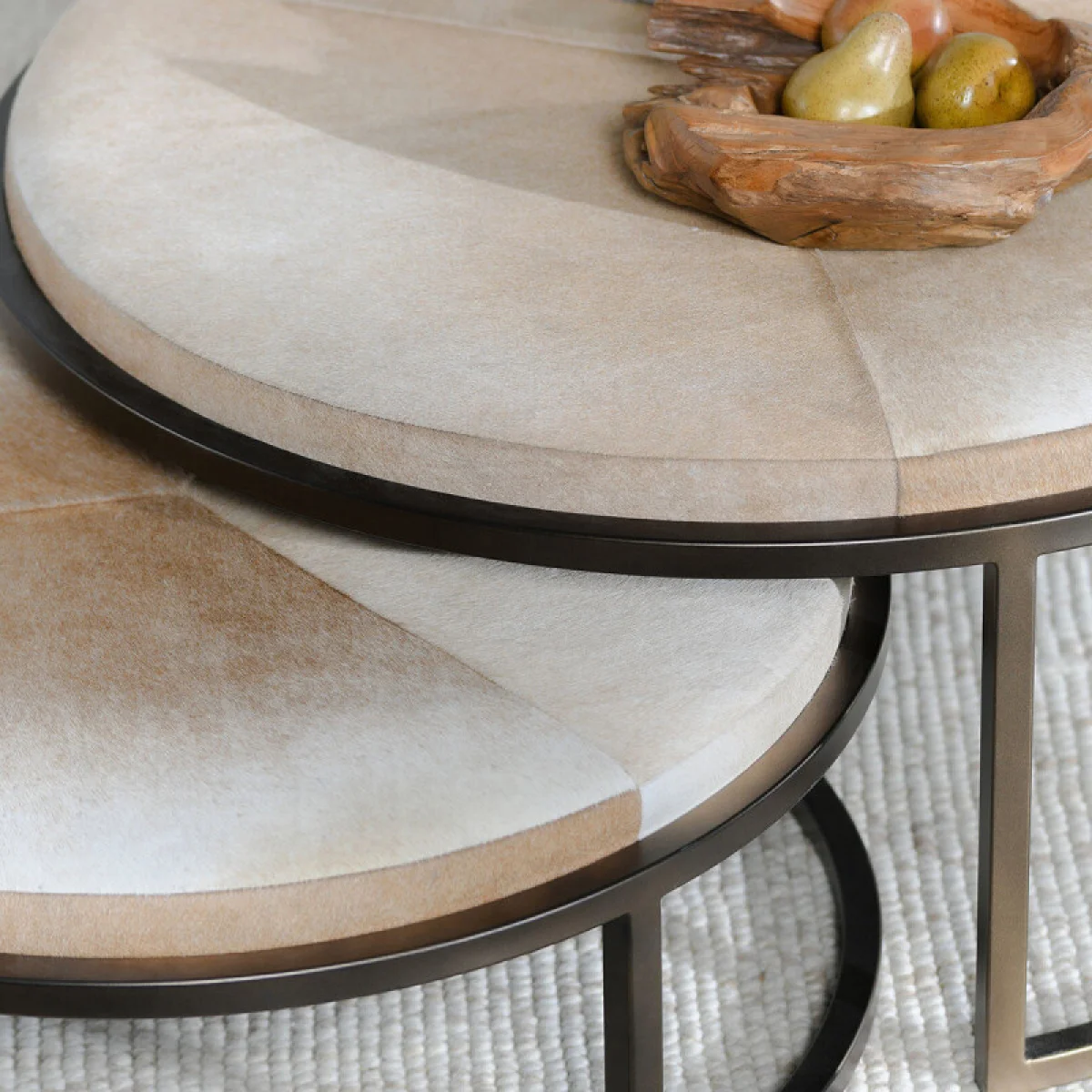 Hayword Hide Nesting Coffee Tables Set Of 2 – Blonde Table Sets Blonde 10
