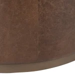 Clair Leather Round Coffee Table Cocktail & Coffee Tables Brown 15