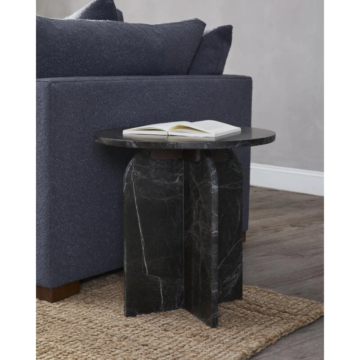 Briley Marble Round Accent Table Small End tables Classic Home 11
